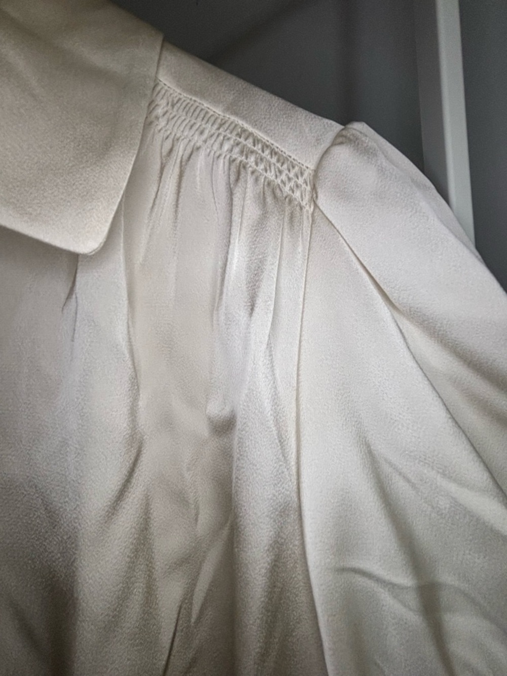 Calvin Klein Cream Short-Sleeve Button-Down Blouse NWT - Picture 9 of 16